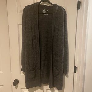 NWOT Torrid Super Soft Plush Hooded Cardigan in Charcoal Gray size 2X